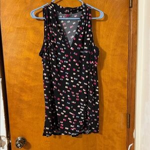 Vince Camuto Black Dress with Pink and Cream Accents